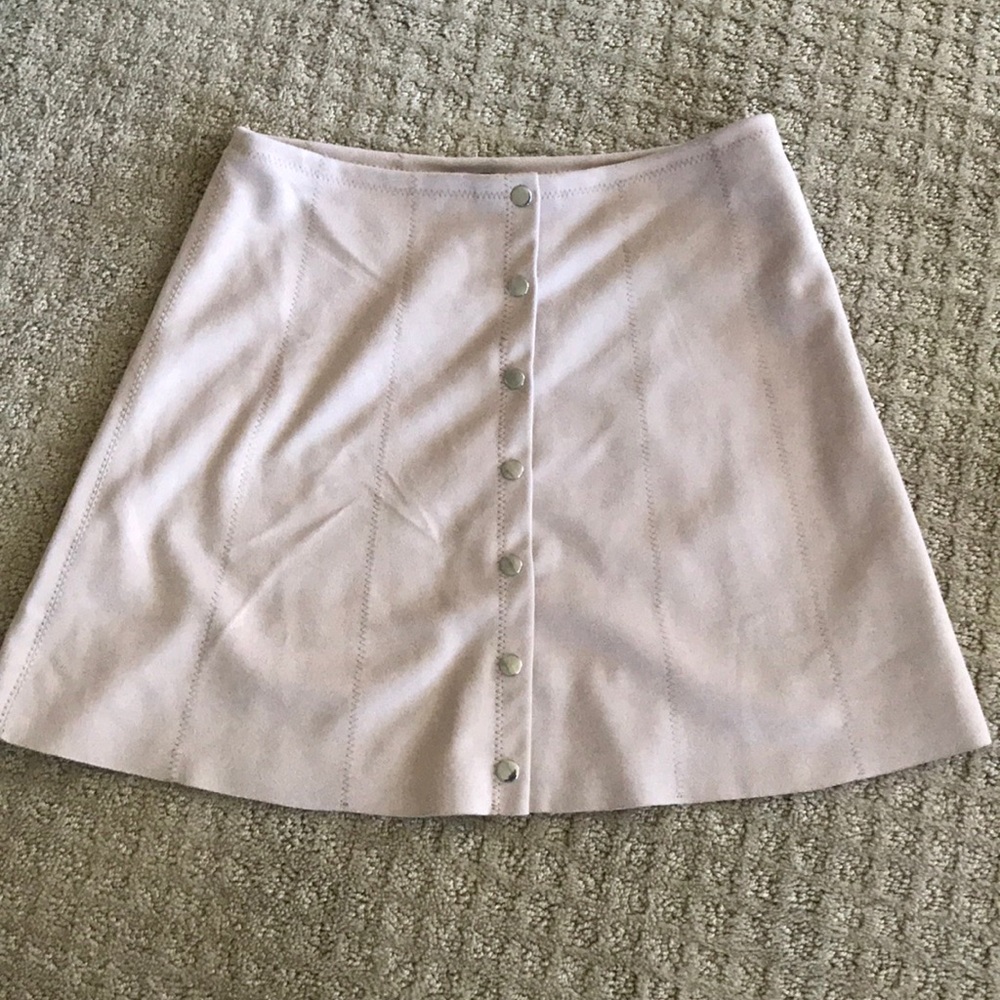 Pink button down skirt